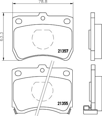 HELLA PAGID 8db355005741 -  Комплект тормозных колодок, дисковый тормоз